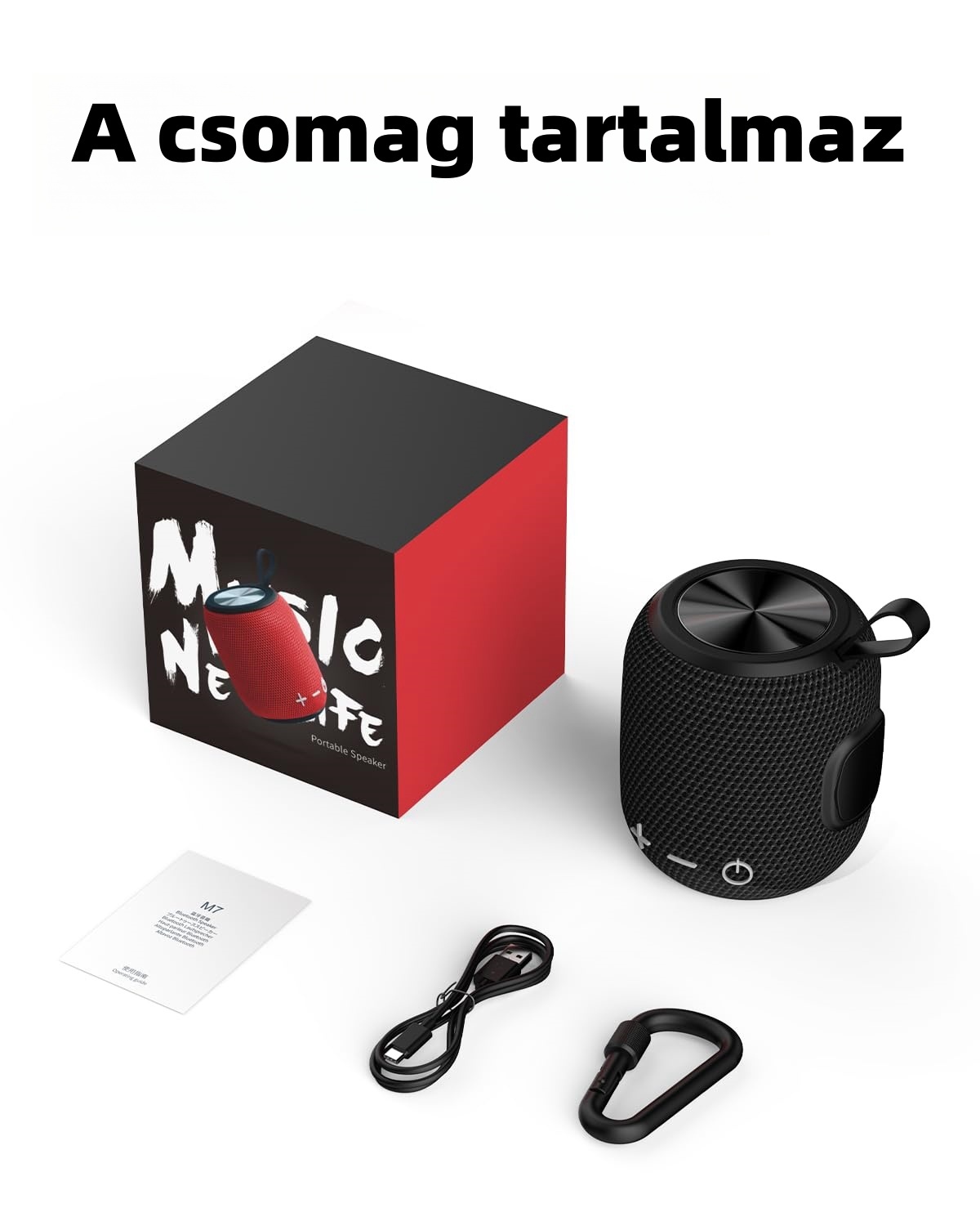 FIGMASU hordozható Bluetooth hangszórók vezeték nélküli mini hangszóró Bluetooth 5.0, 360 HD Surround Sound sztereó, IPX7 vízálló utazáshoz, medencéhez és kültéri zuhany hangszóró