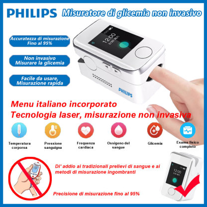 metro non invasivo Glucometro da dito Philips senza ago Home Precision Dynam