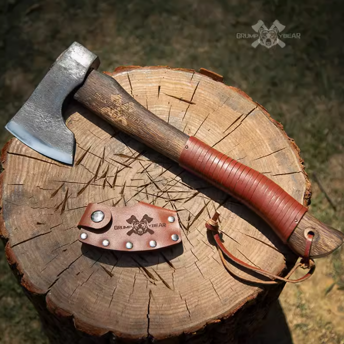 Ascia portatile da esterno in acciaio puro