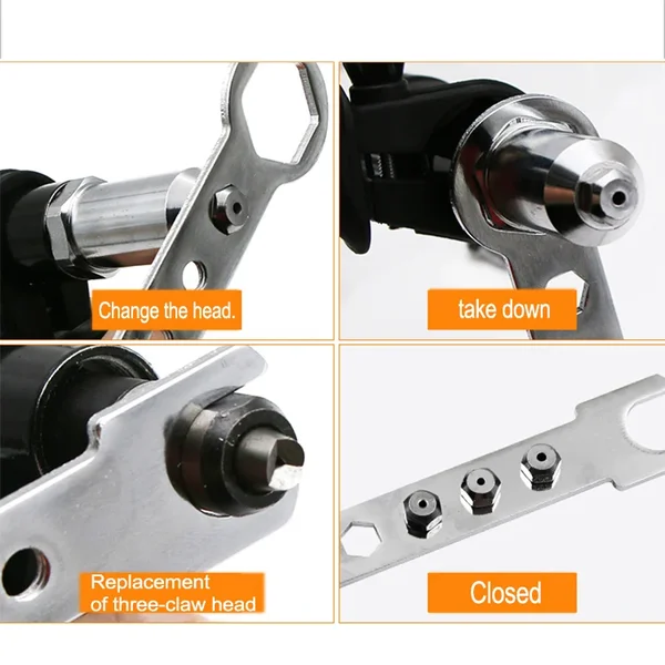 🎁 ¡Descuento del 50% en todos los productos! 🎉Kit de adaptador de pistola remachadora profesional con 4 pernos de boquilla