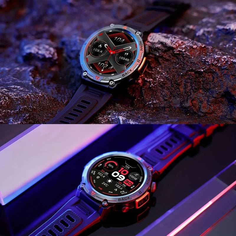 Ceas Inteligent Sport JELLOO Pentru Bărbați: Iluminare LED, Răspunde/efectuați Apeluri, Ceas Sport În Aer Liber, Tracker Fitness, Pedometru Și Multe Altele - Compatibil Cu Android! detalii 5