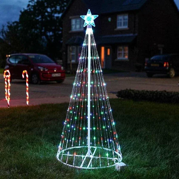 🌈Reduceri de Crăciun timpuriu🎄Crăciun animat cu LED-uri multicolore în aer liber