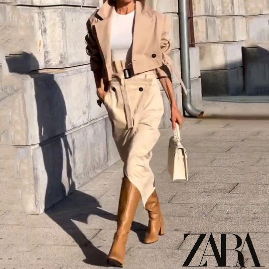 😍👚 Set din două piese cu fustă lungă casual la modă✨