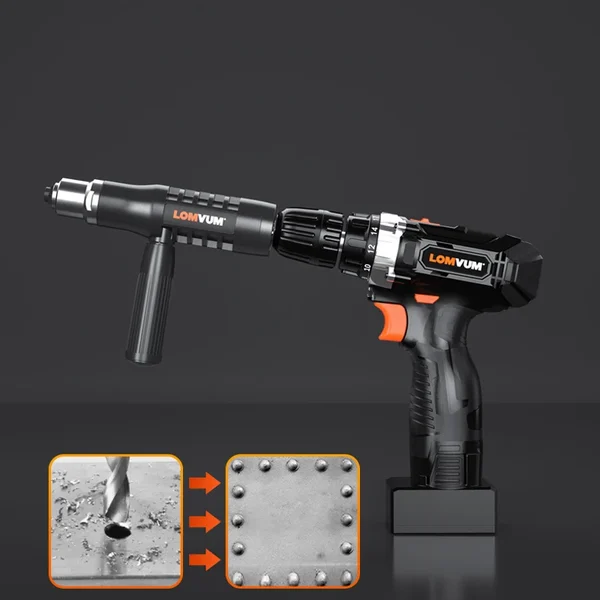 🎁 ¡Descuento del 50% en todos los productos! 🎉Kit de adaptador de pistola remachadora profesional con 4 pernos de boquilla