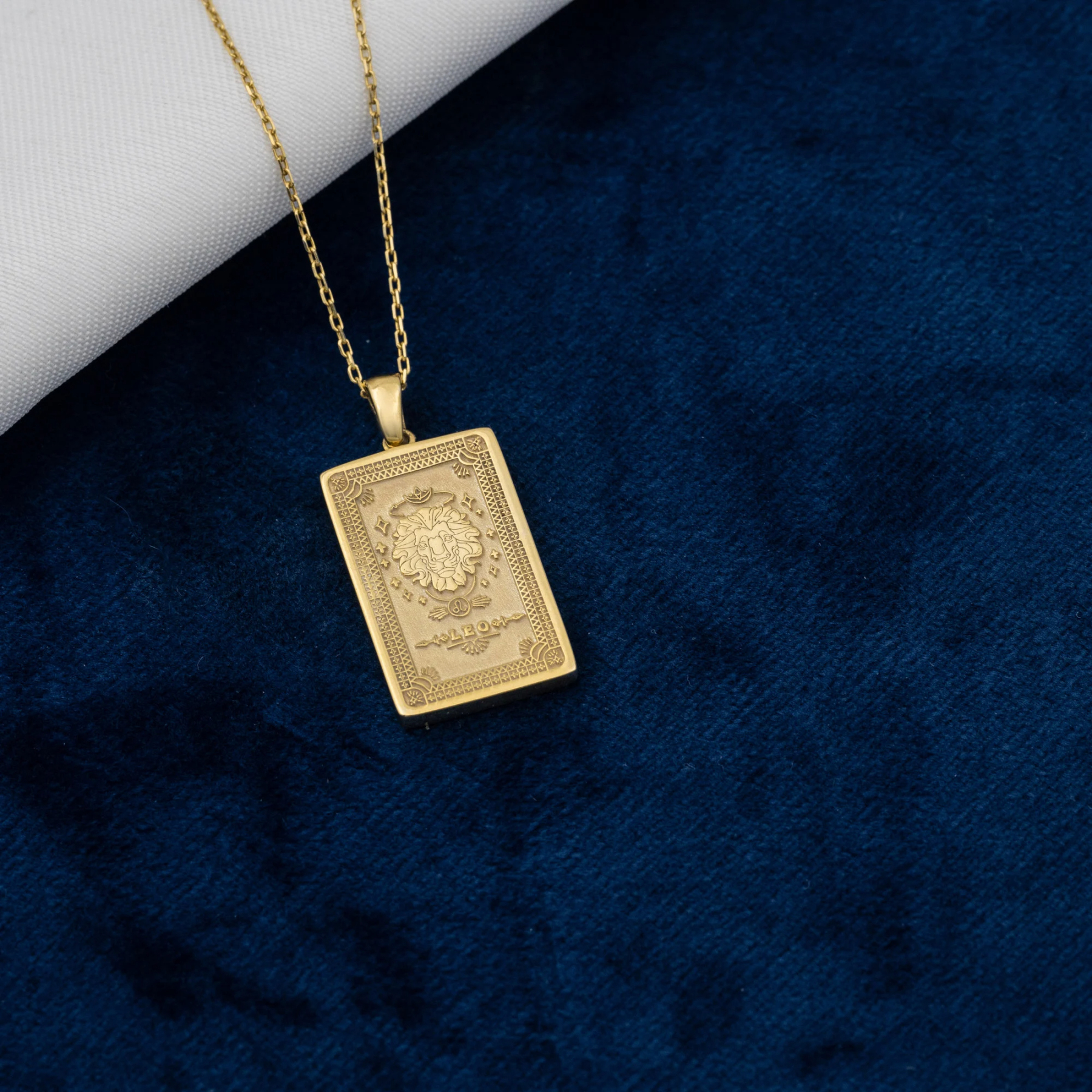 Collana con tarocchi zodiacali a doppia faccia Potere Leone Squisito ciondolo zodiacale - Gioielli astrologici - Regalo di compleanno