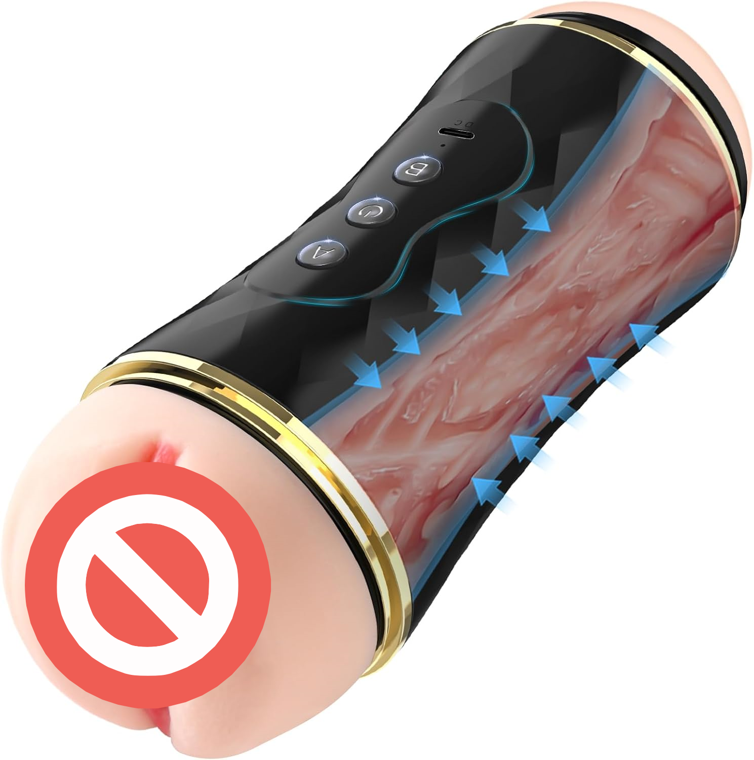 Masturbatore maschile 2 in 1 con 10 modalità di vibrazione – Giocattolo sessuale automatico ed ergonomico per uomo