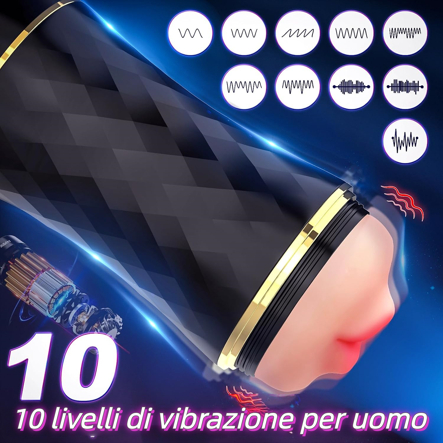 Male Masturbator Masturbator with 10 Vibration Sex Toysper for Men 2 IN 1 Sex Toys Sexy Erotitic Games for Men Male Massager Automatic Sex