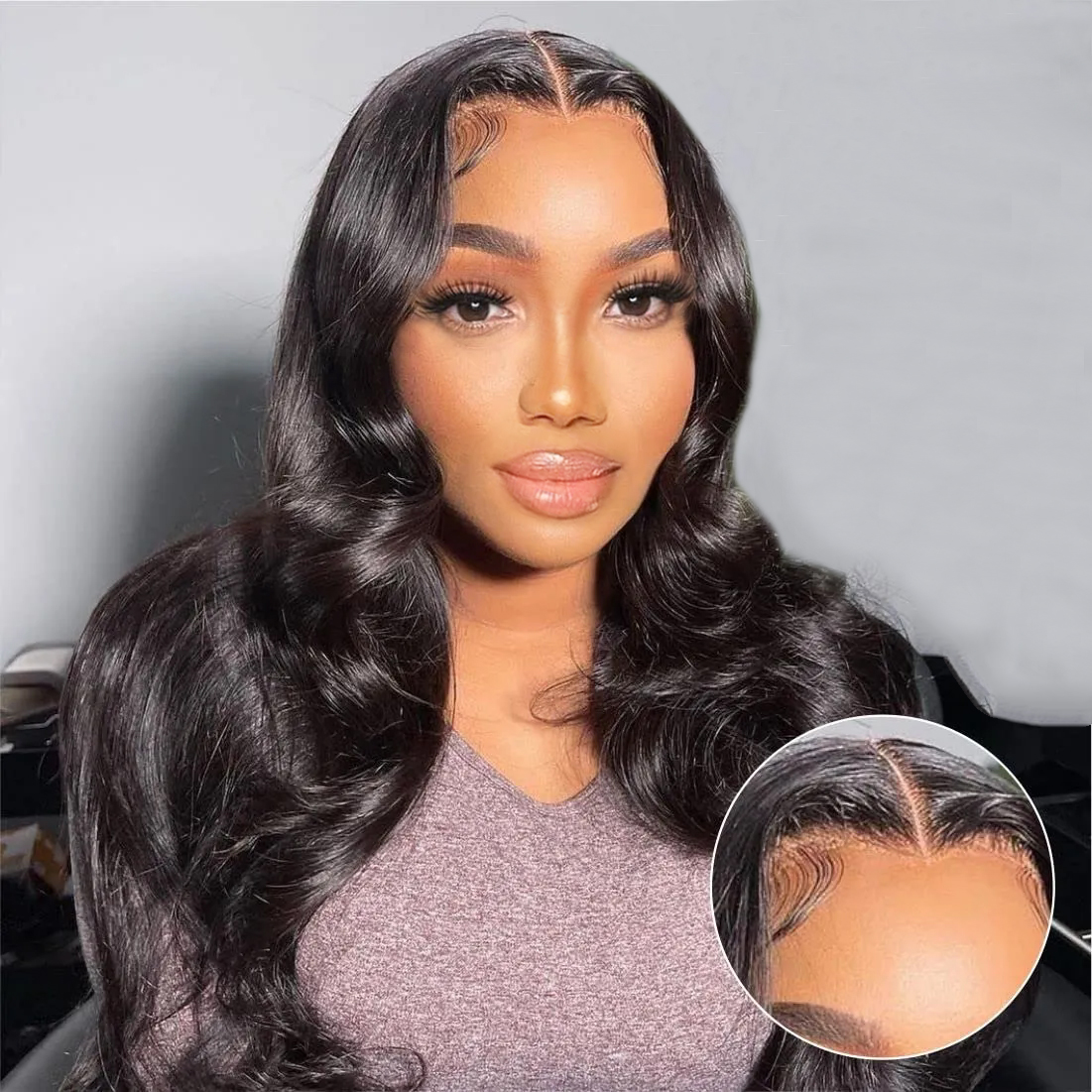 YMS Wear and Go Glueless Wigs Human Hair Pre Plucked Pre Cut 4x4 HD Lace Closure Wigs Human Hair Body Wave Lace Front Wigs Human Hair for Black Women 180% Density 3 Seconds to Wear for Beginners
