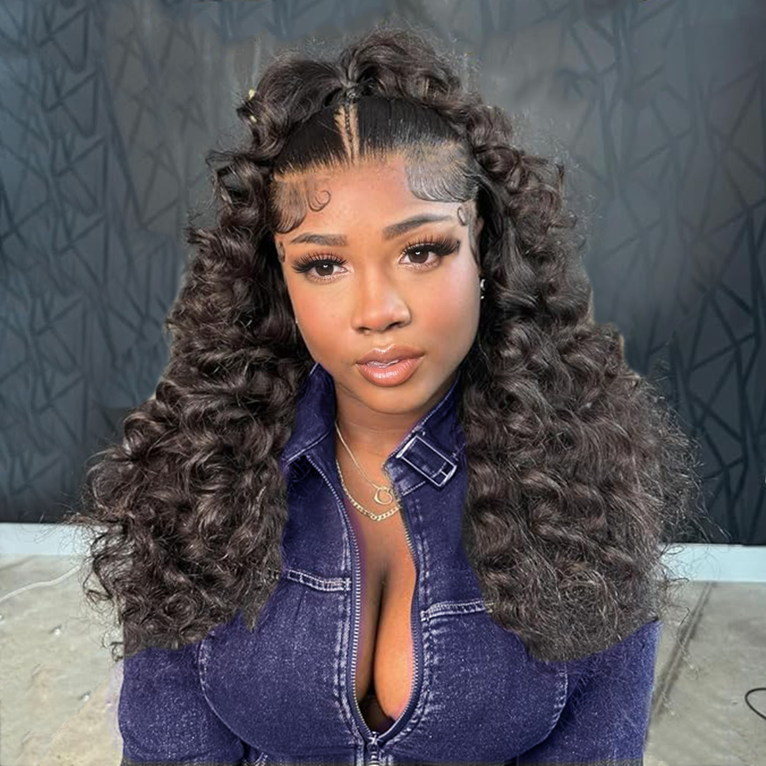 YMS Wear And Go Glueless Wigs Human Hair Pre Cut Lace Loose Deep Wave Lace Front Wigs Human Hair Pre Plucked Ready to Wear Wigs