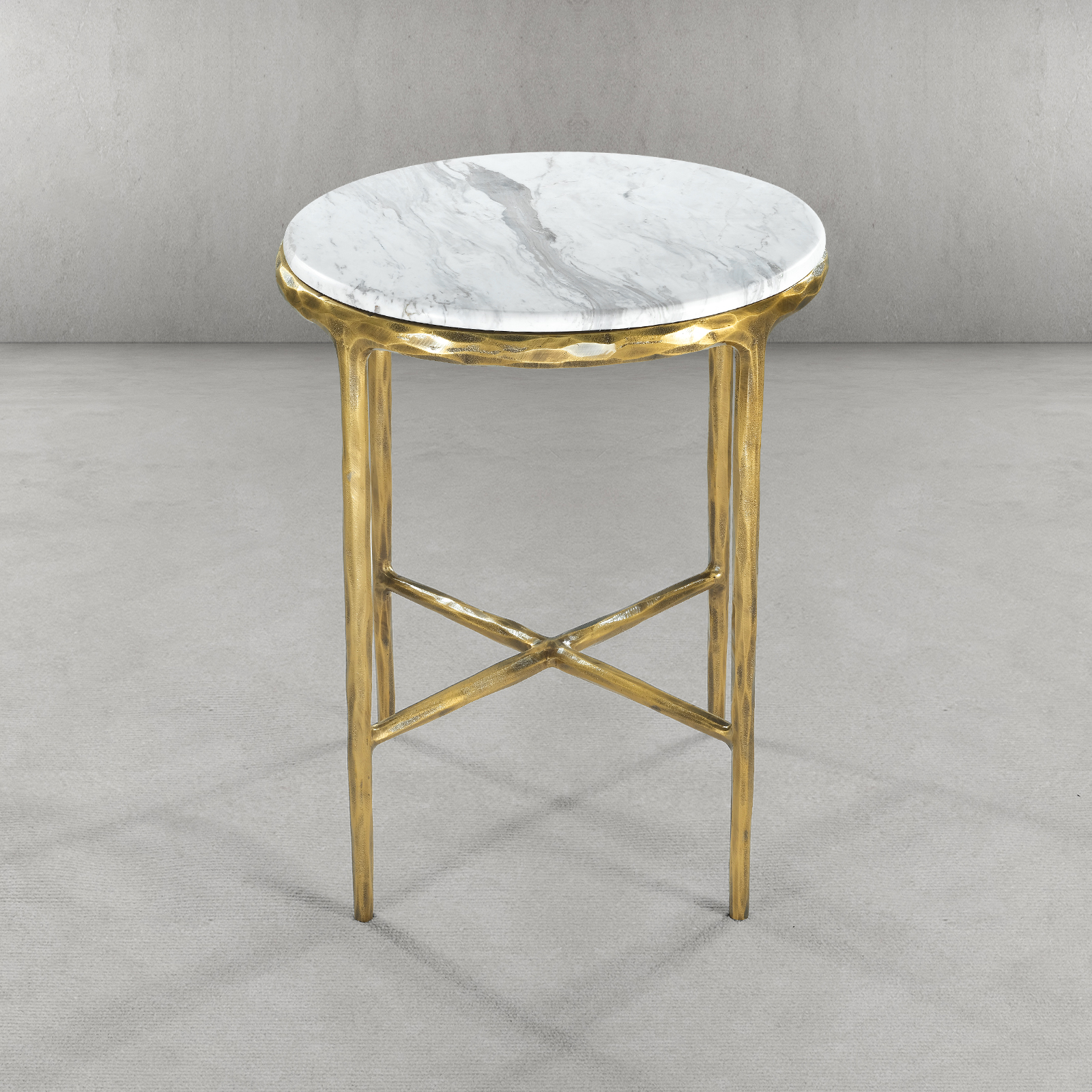 Thaddeus Marble Round Cocktail Table 18"D