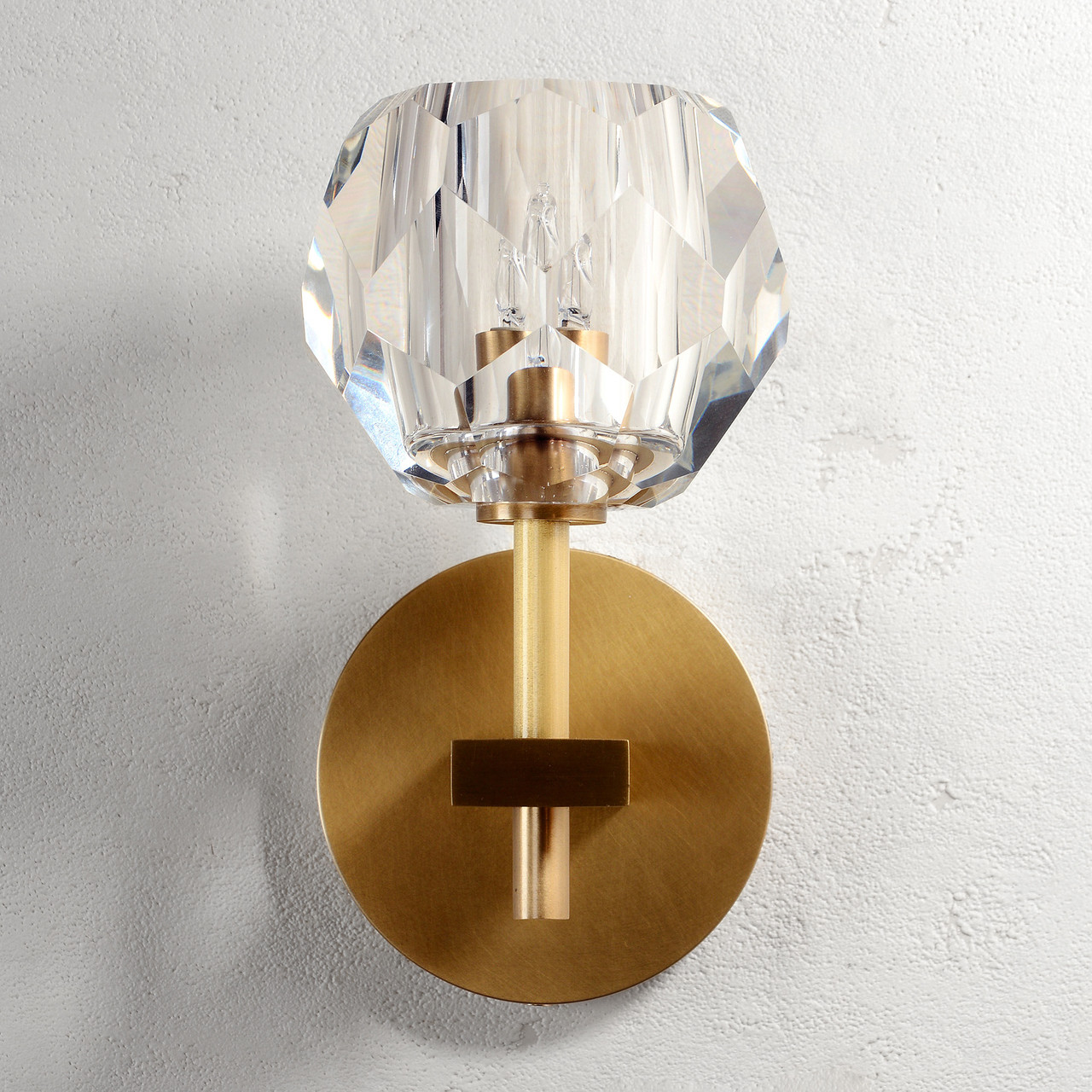 Ball Crystal Sconce Brass & Bronze