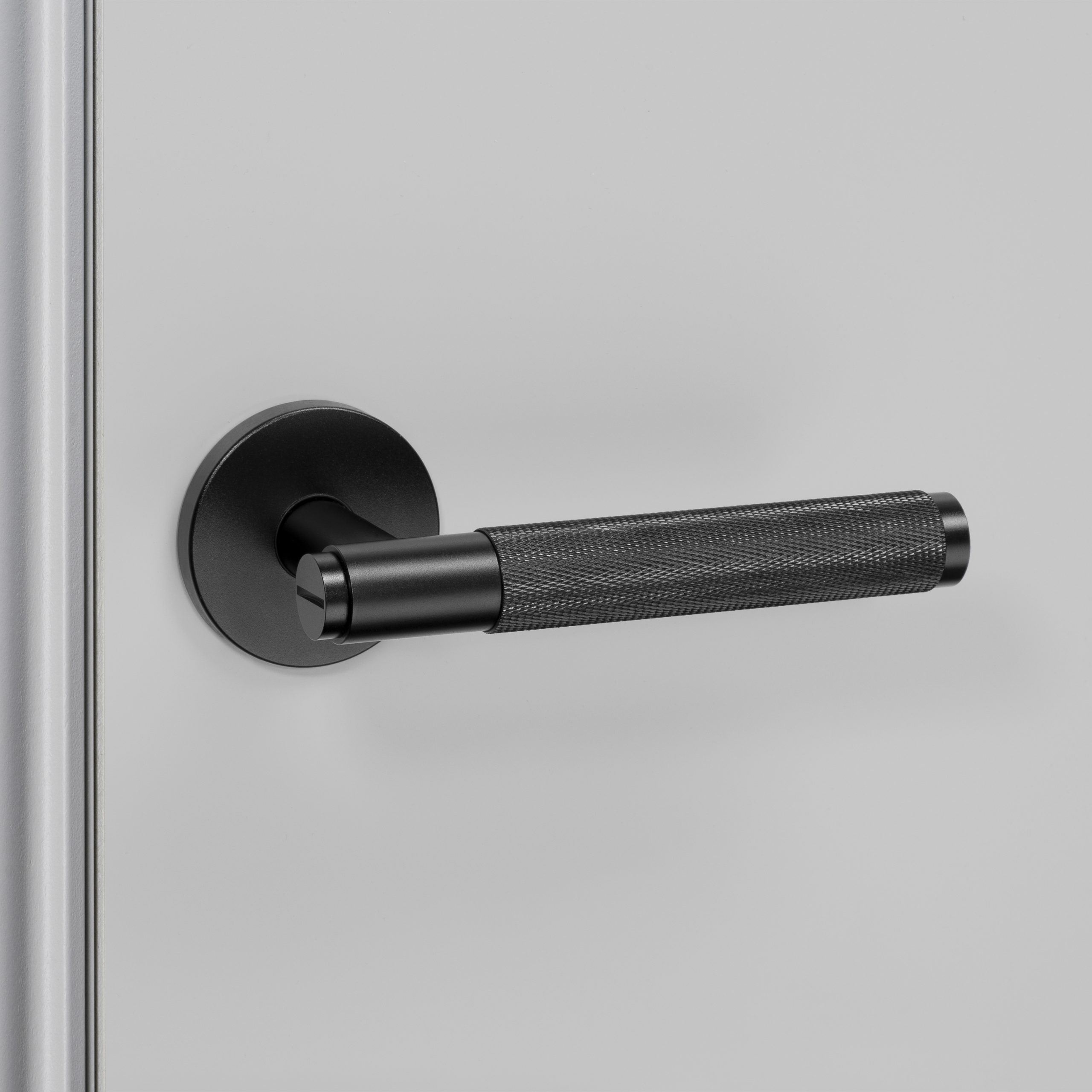 DOOR HANDLE SET / CROSS / BLACK