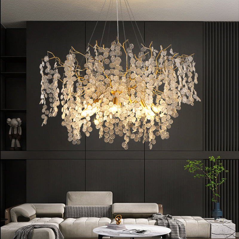 Fortune Tree Pendant Light Fixtures, Hanging Chandeliers 39.5" D For Dining Room