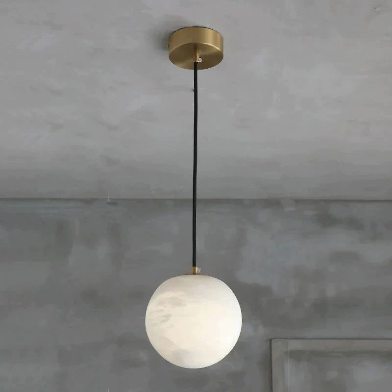 Alabaster Sphere Pendant Light, Modern Pendant Light Kitchen Island Lighting