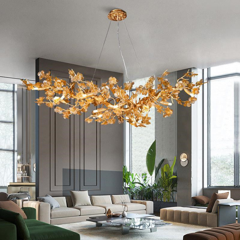 Flower Linear Branch Chandelier