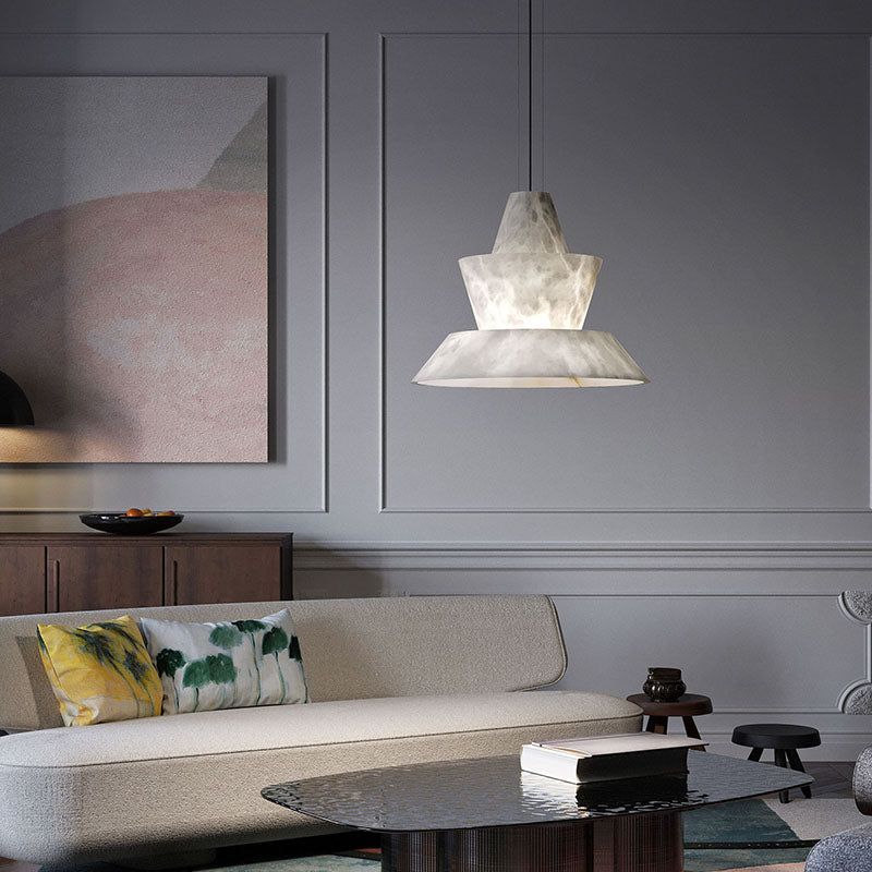 LAB Alabaster Dining Table Pendant Light