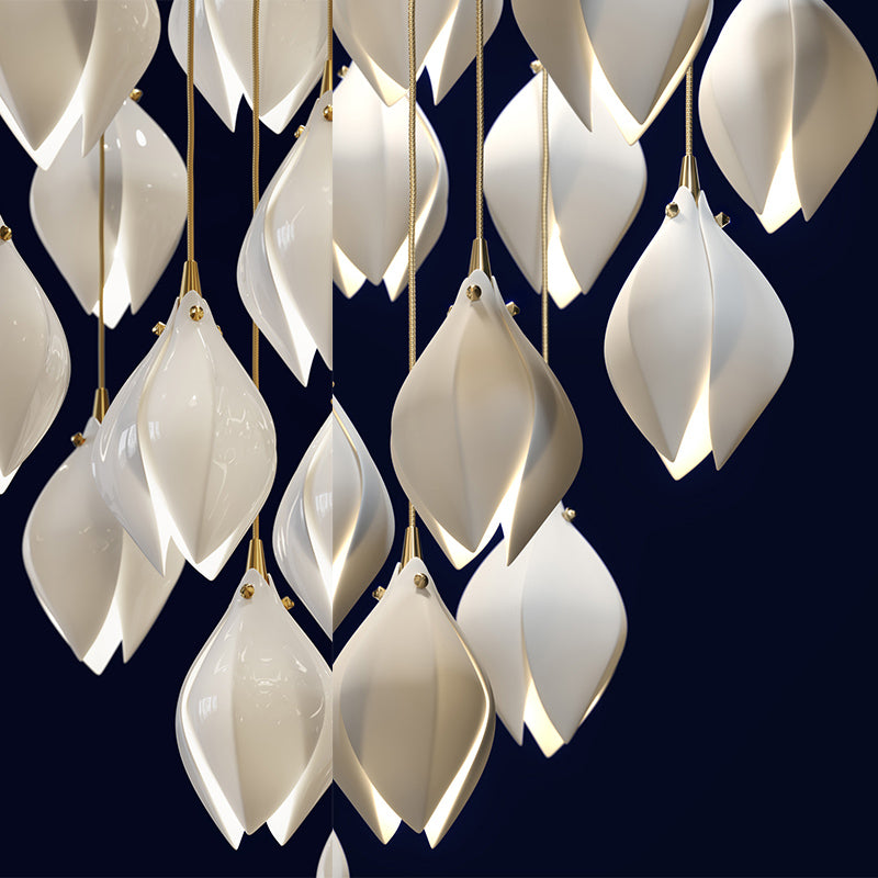 Ceramic Petal Drop Pendant Light