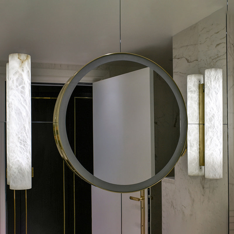 Grandeur Alabaster Linear Hallway Sconce Light For Living Room
