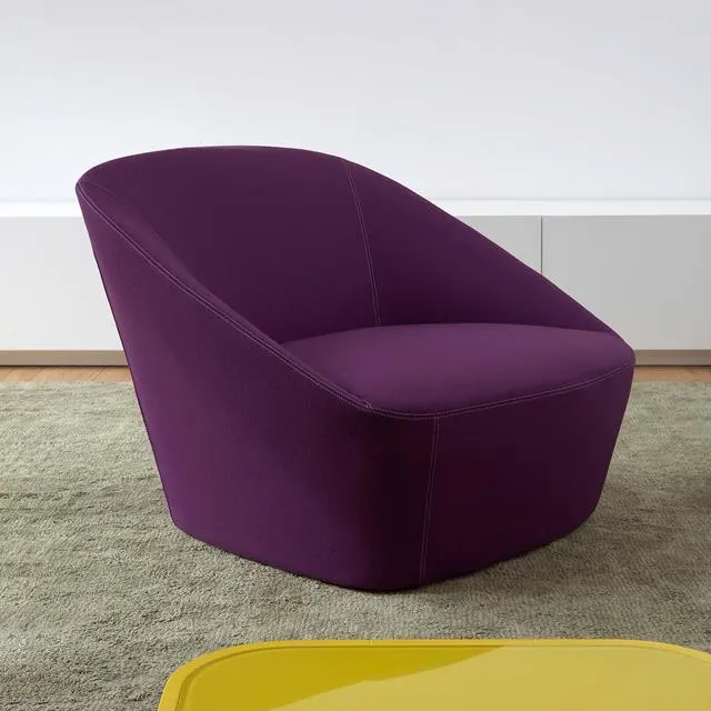 BUCKET 90 DIVINA VIOLET FELT ARMCHAIR