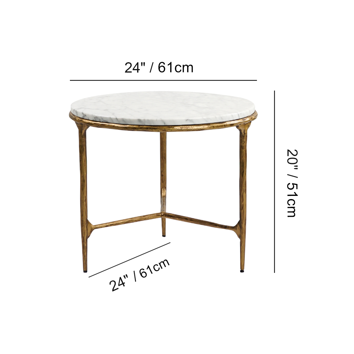 Thaddeus Marble Round coffee Table