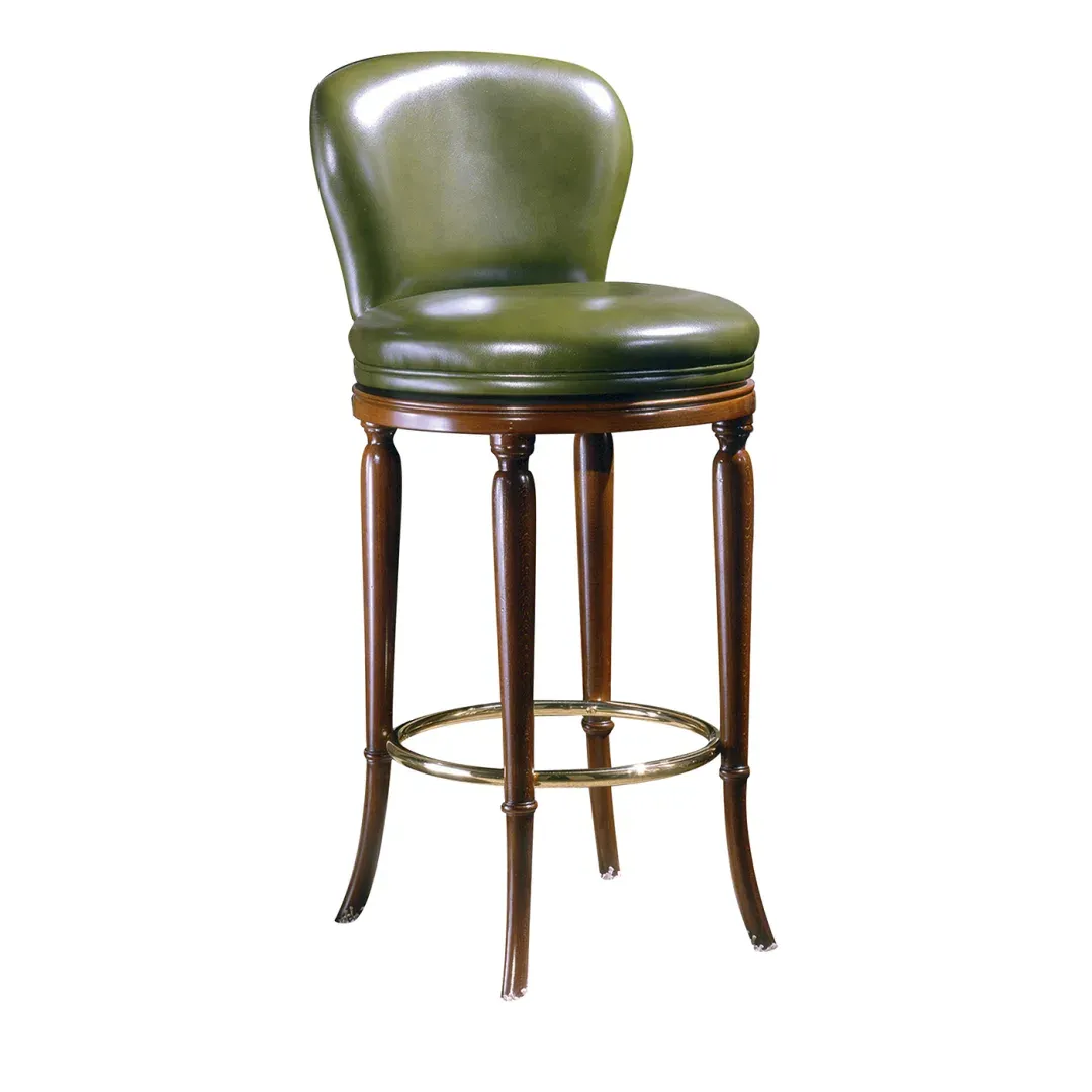 GREEN LEATHER BAR STOOL Scuethyee