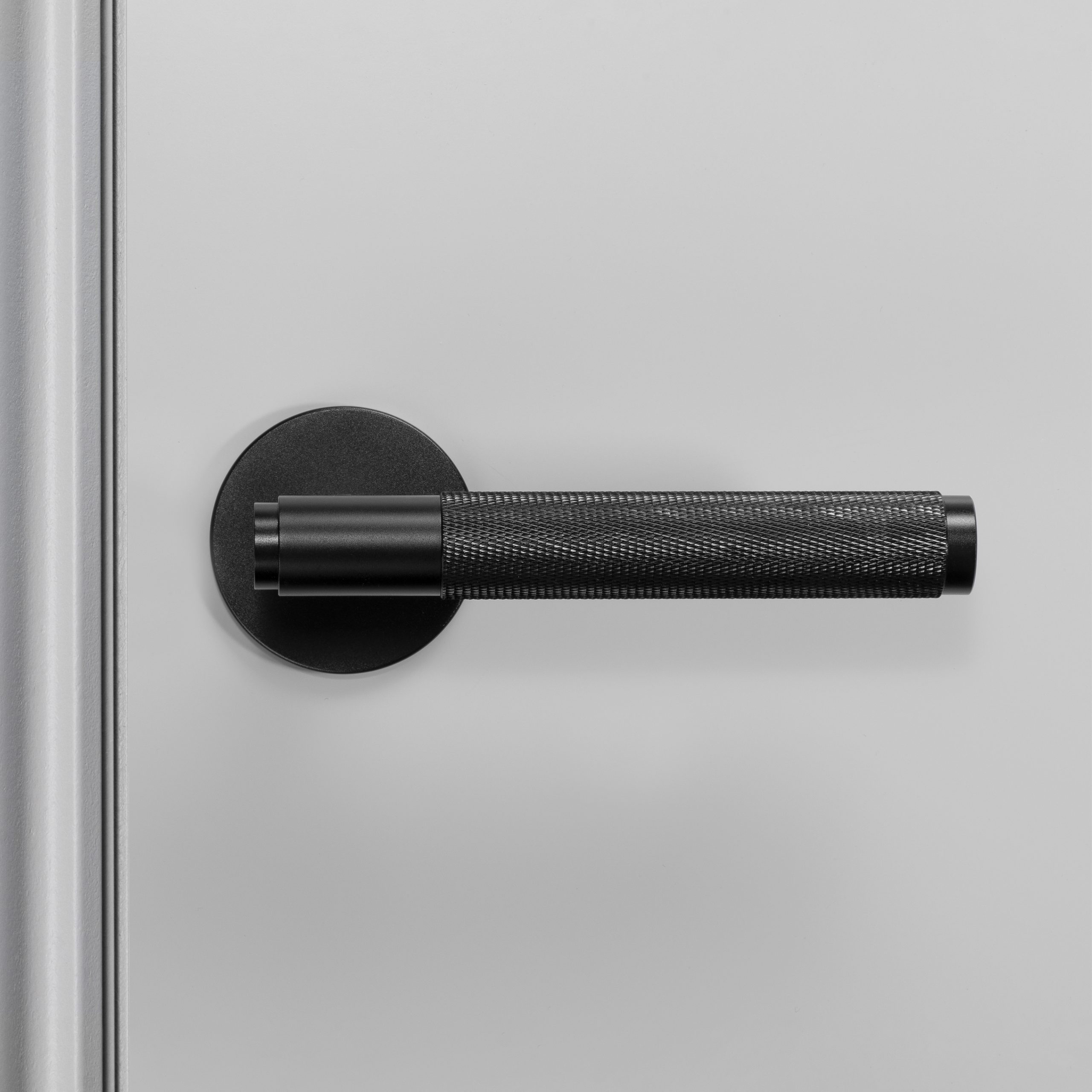 DOOR HANDLE SET / CROSS / BLACK