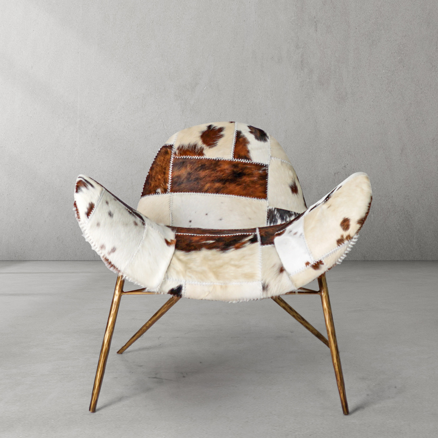 Thaddeus Milk Coffee  Fur  Lounge Chair