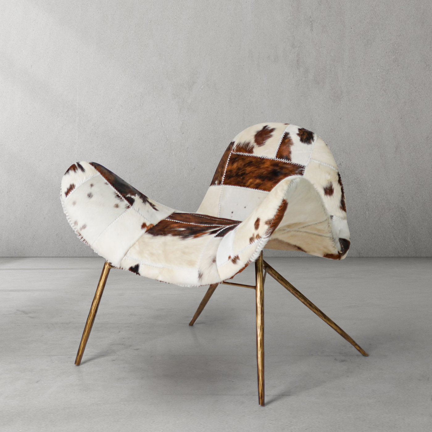 Thaddeus Milk Coffee  Fur  Lounge Chair