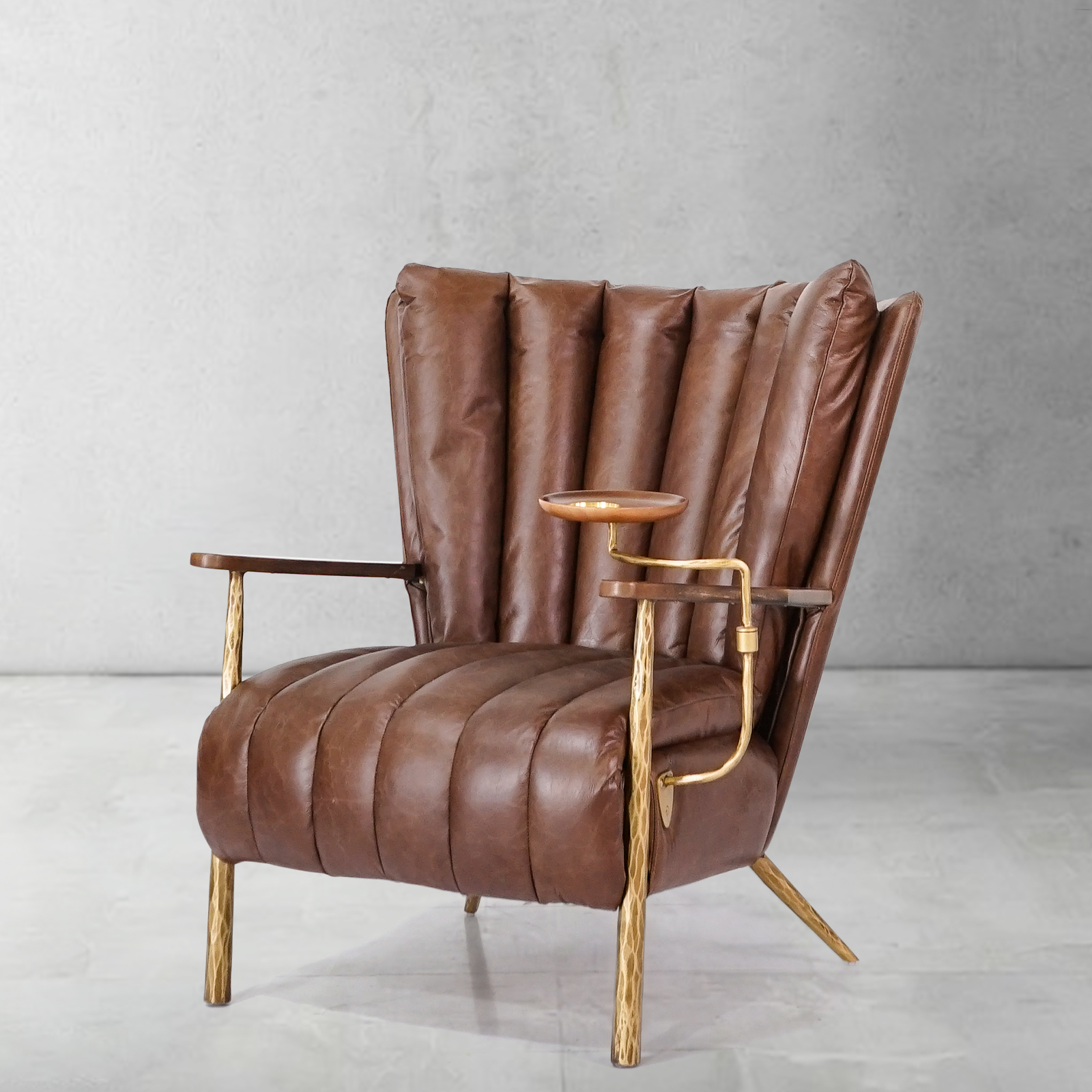 Tadeusz Vintage Leather Armchair Cigar Chair