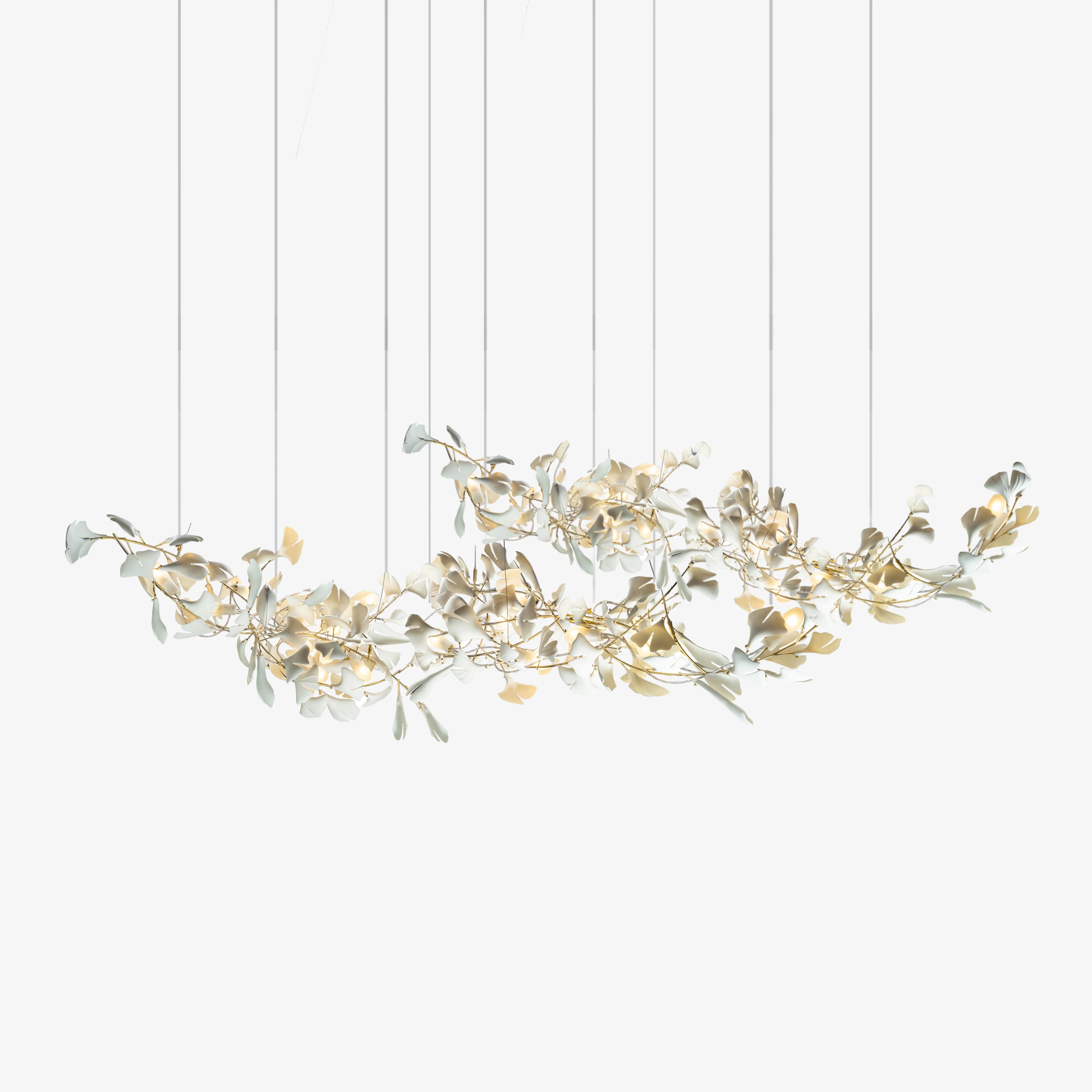 Double Layer Combination Leafy Chandelier