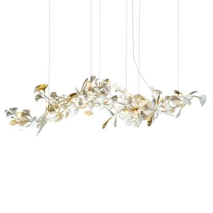 Gold White Leaves Combination Leafy Chandeliers