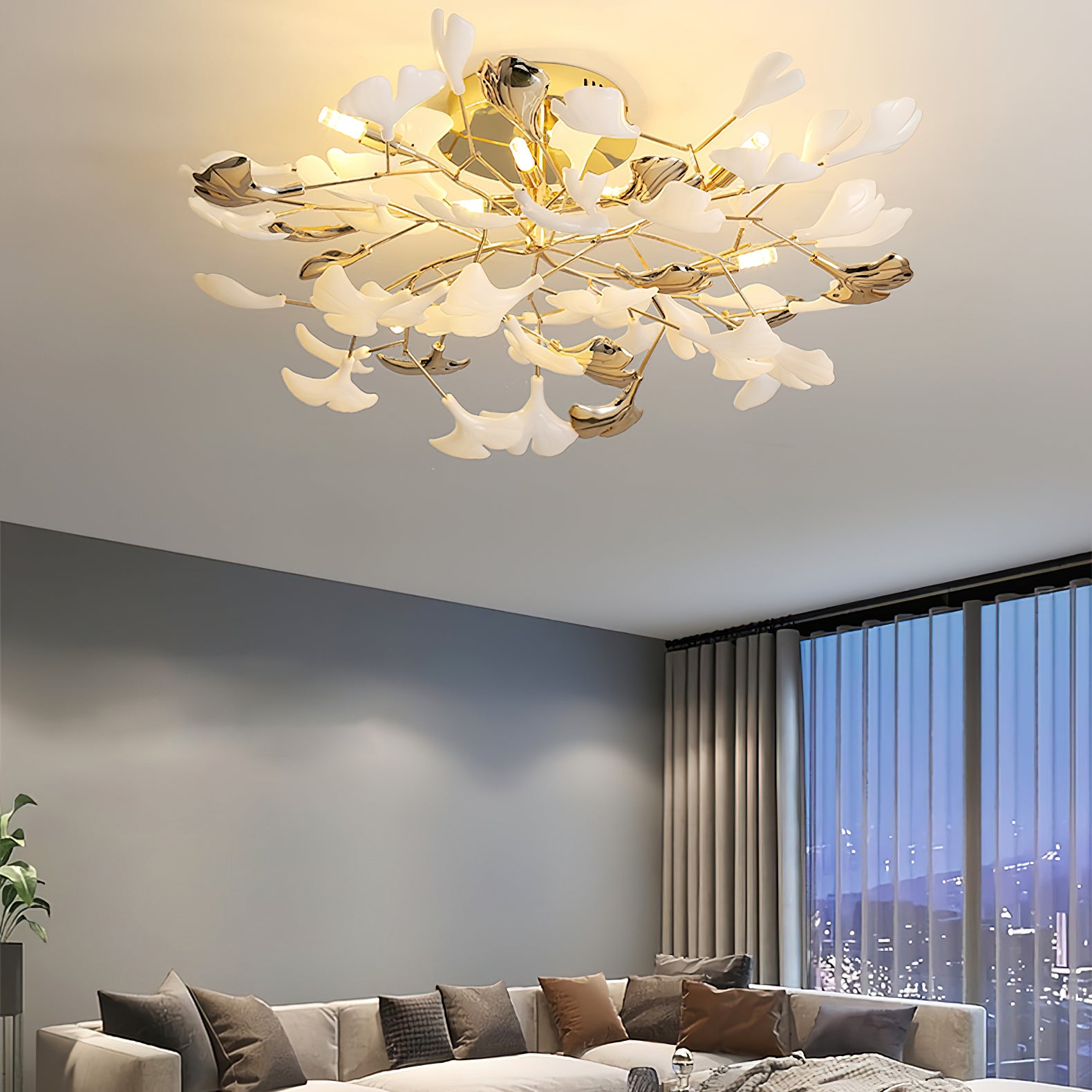 Leafy Rotating Ceiling Lamp