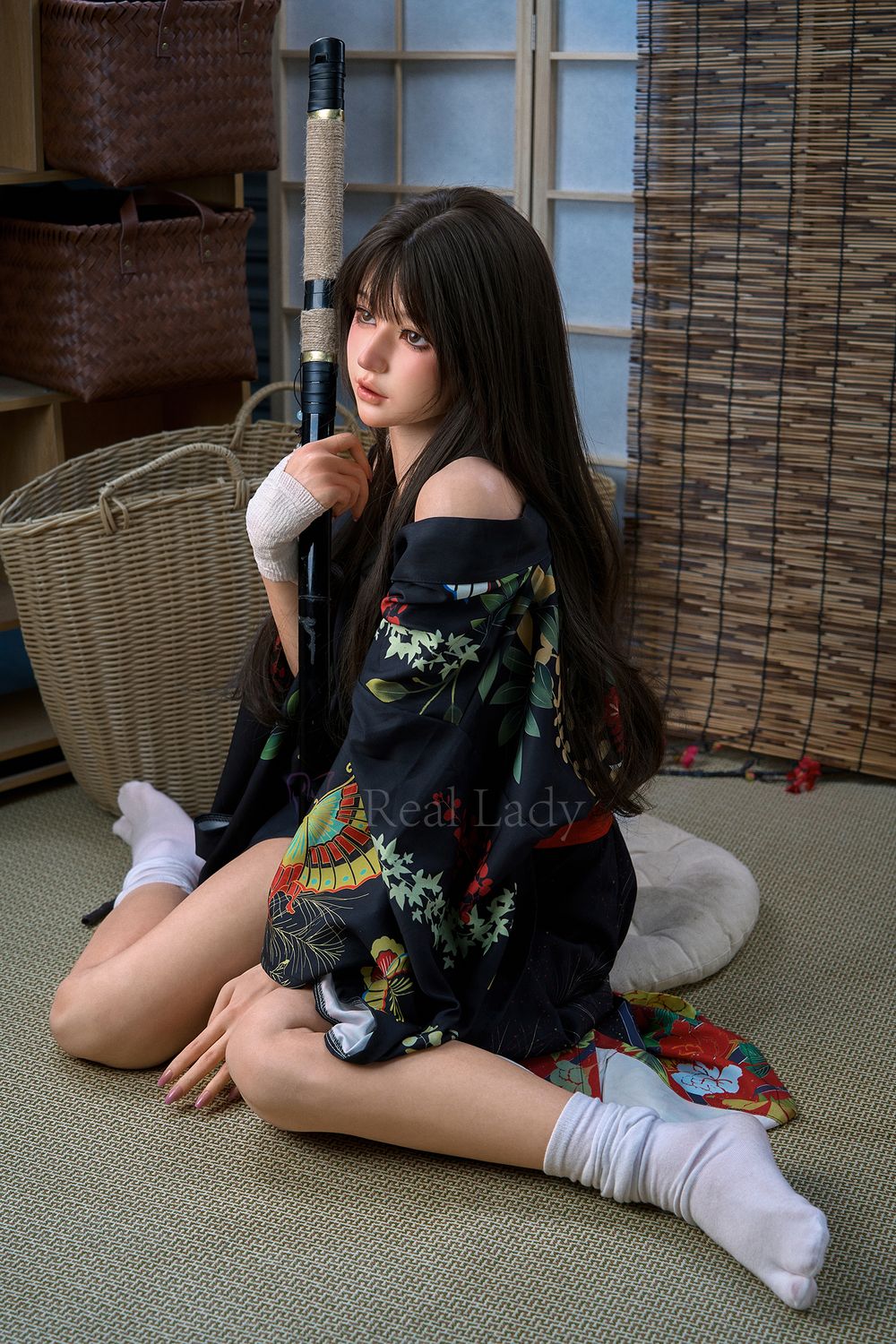 Real Lady | 150cm/4ft11 Tempting Japanese Anime Samurai Girl Silicone Sex Doll - Evie