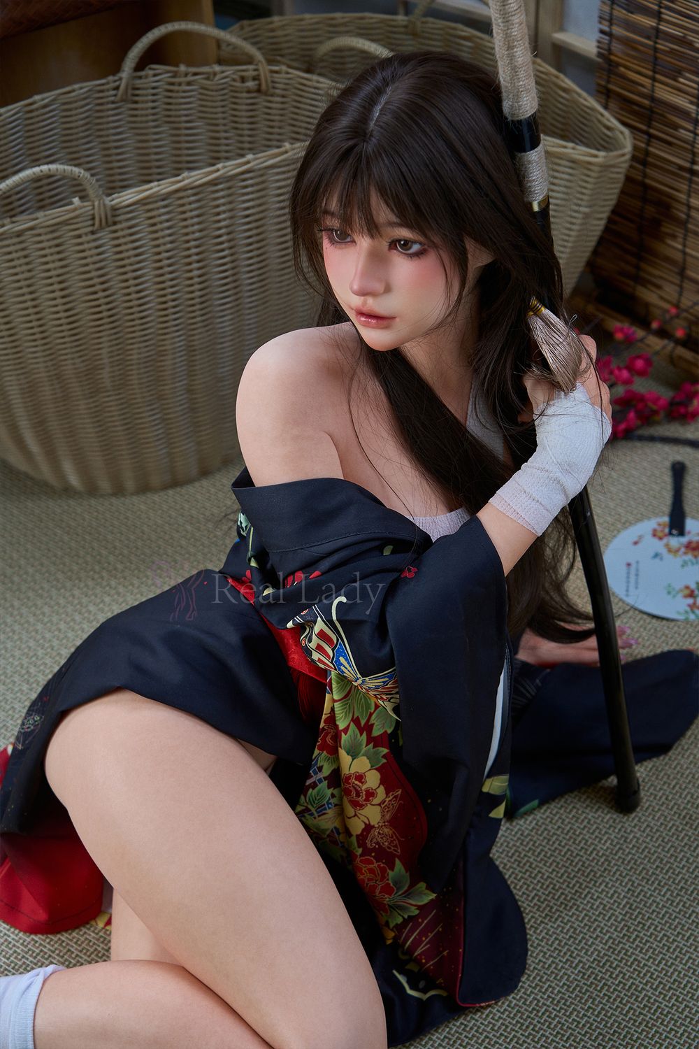 Real Lady | 150cm/4ft11 Tempting Japanese Anime Samurai Girl Silicone Sex Doll - Evie
