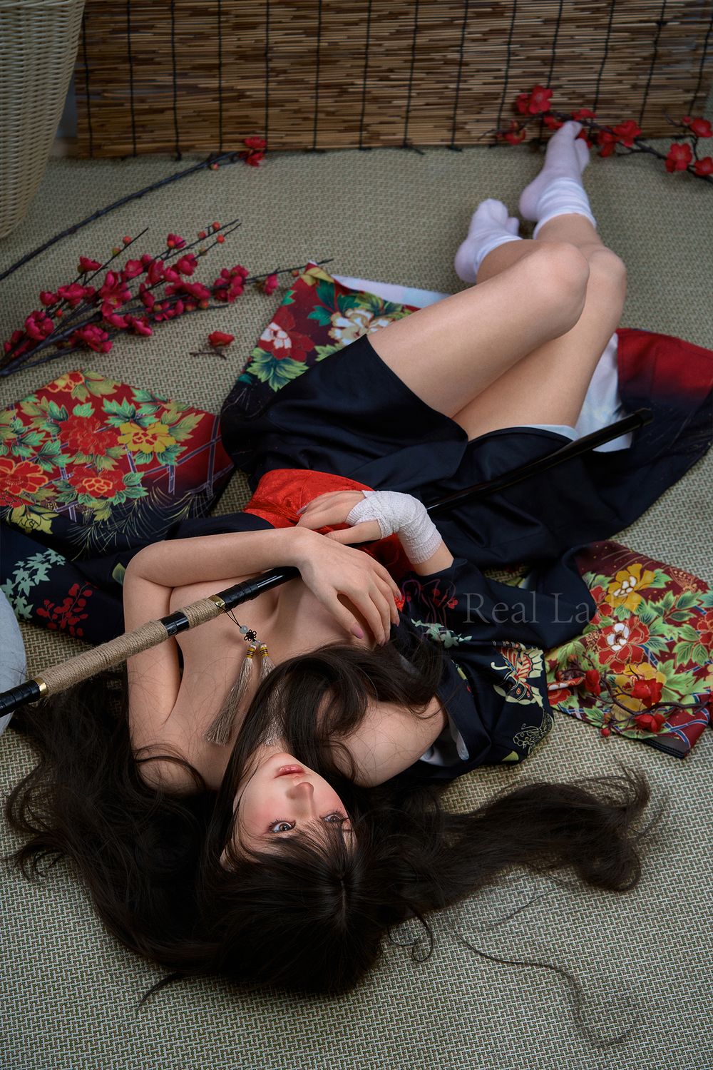 Real Lady | 150cm/4ft11 Tempting Japanese Anime Samurai Girl Silicone Sex Doll - Evie