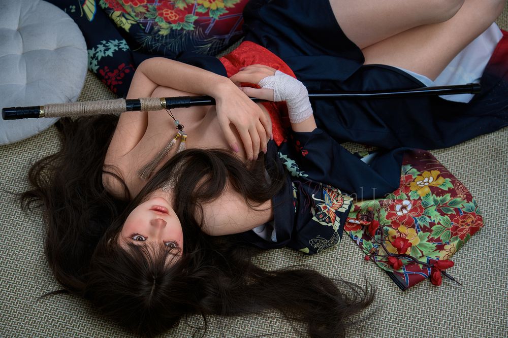 Real Lady | 150cm/4ft11 Tempting Japanese Anime Samurai Girl Silicone Sex Doll - Evie