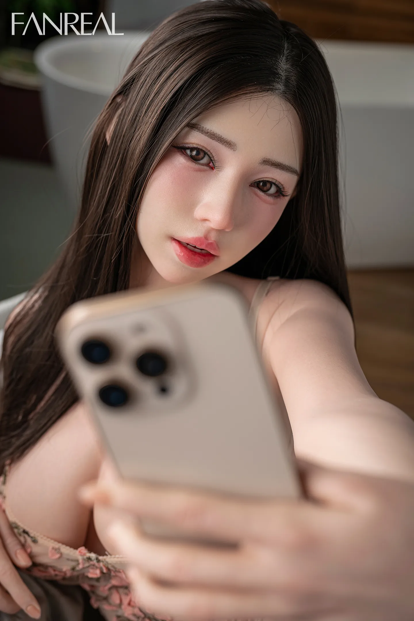FanReal | 155cm/5ft1 Small Breasts Alluring Japanese Lovely Lady Realistic Silicone Sex Doll  - Nora
