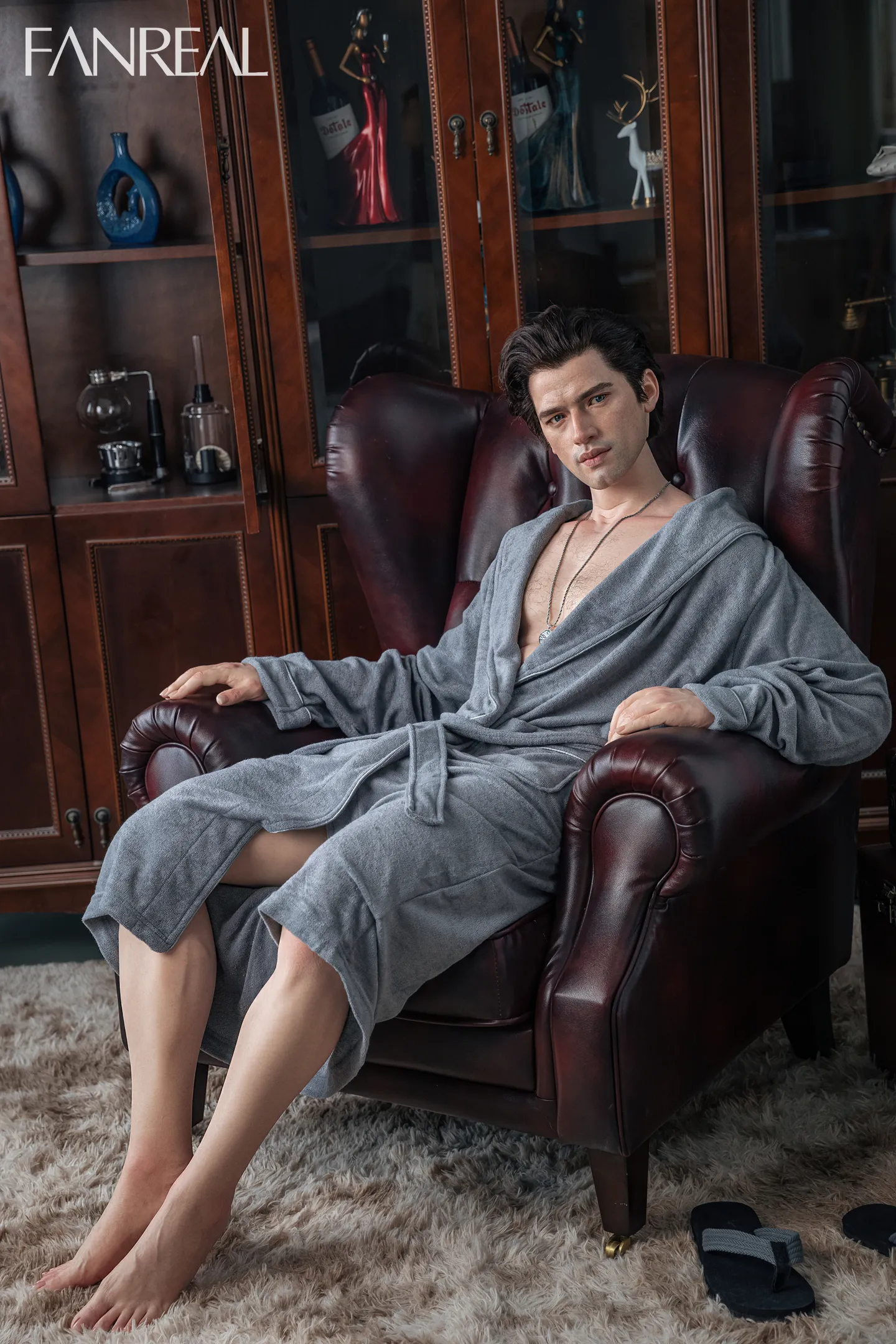 FanReal | 173cm/5ft8 Mature Elegant Handsome Muscular Male Realistic Silicone Sex Doll  - Carter 