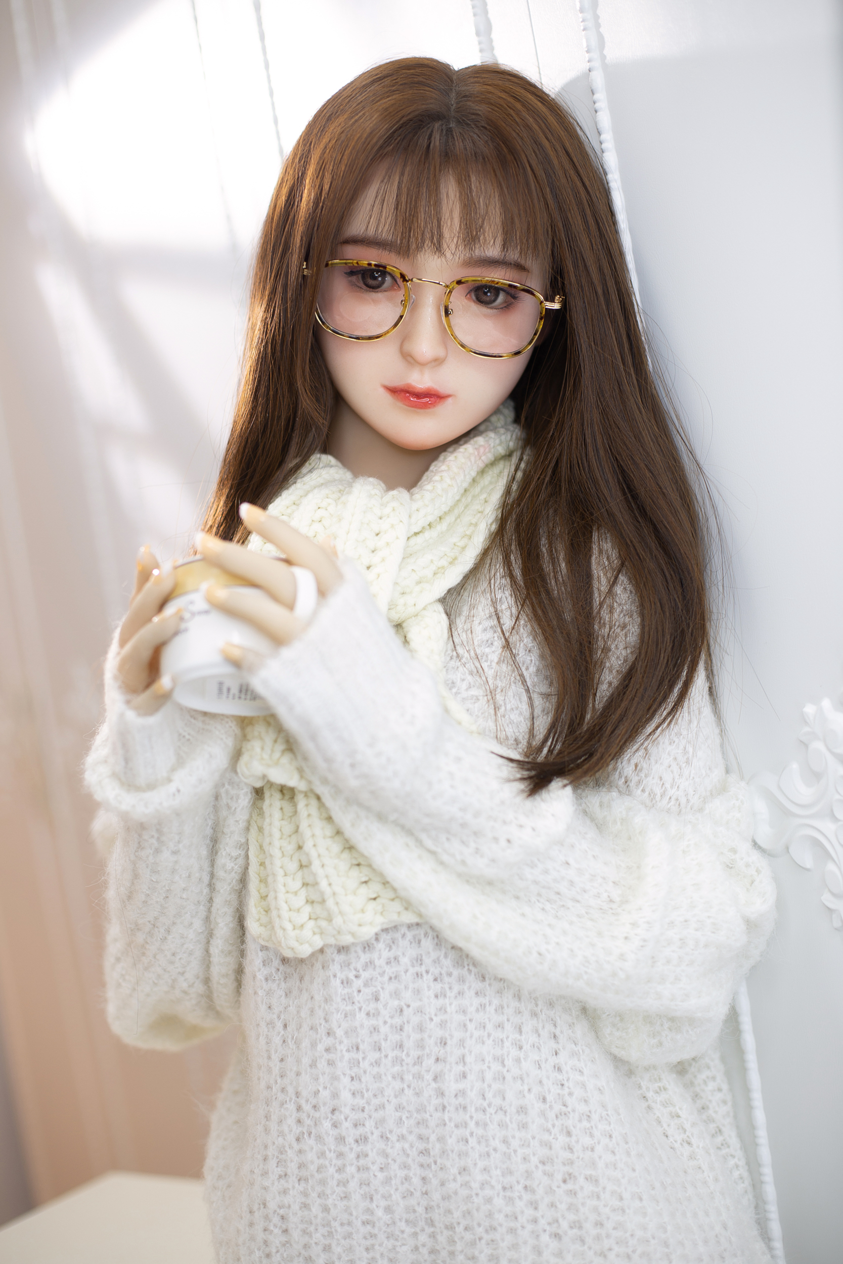 AIBEI |148cm/4ft8 Small Breast Silicone Head Doll - Odelia