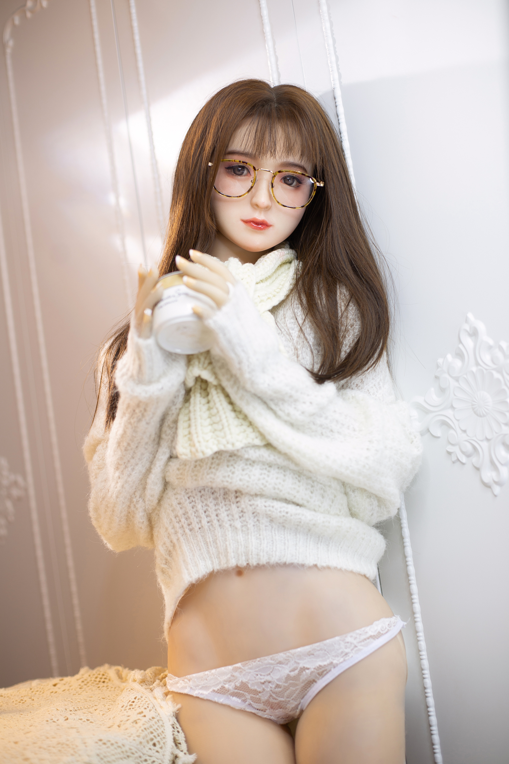 AIBEI |148cm/4ft8 Small Breast Silicone Head Doll - Odelia