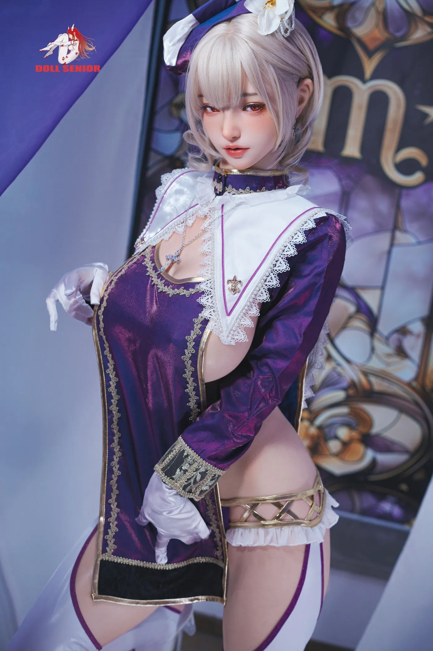 Doll Senior | 165cm/5ft5 Big Breasts Seductive Anime Nun Cosplay Silicone Sex Doll - Virgo