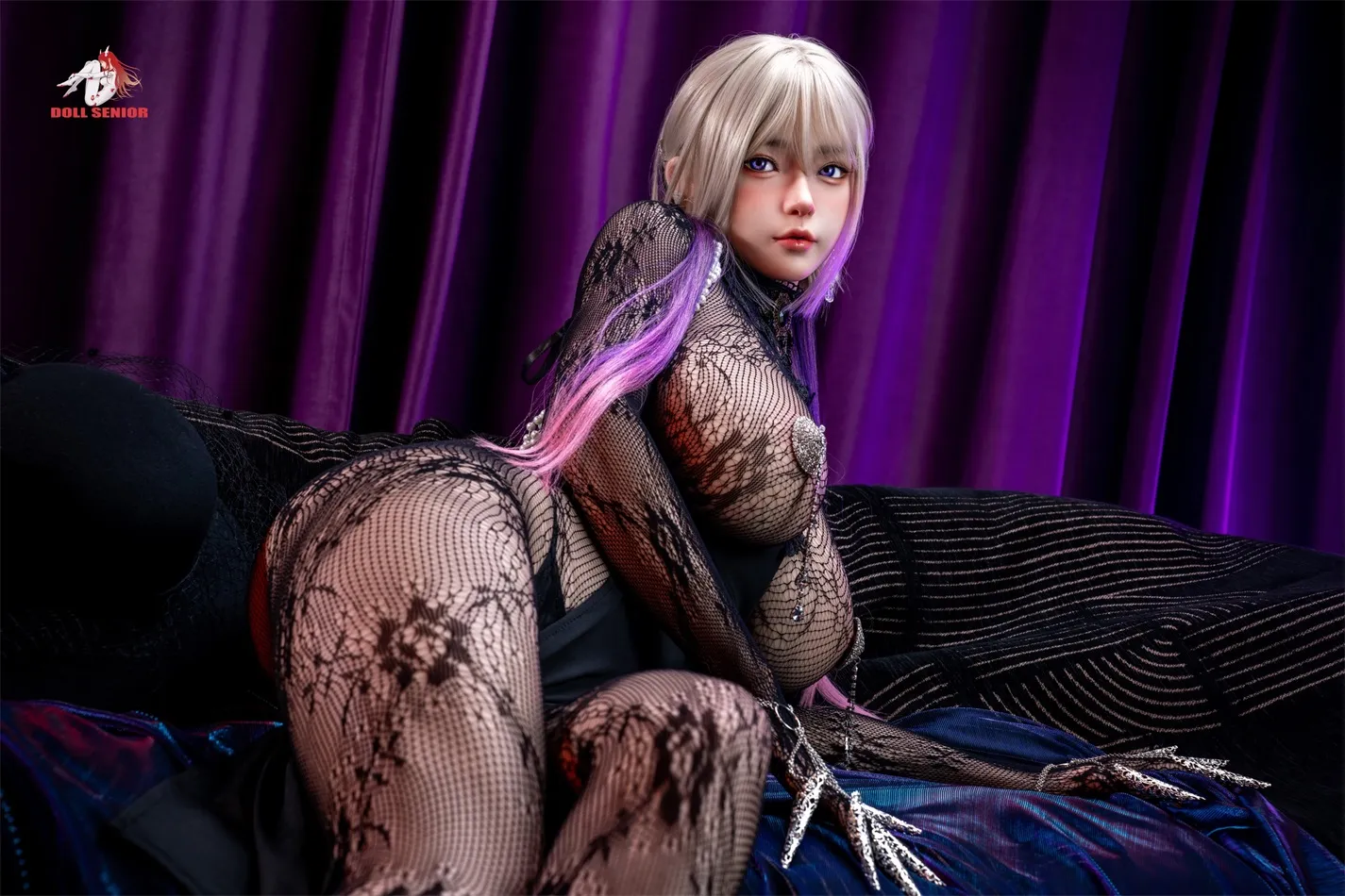 Doll Senior | 170cm/5ft7 Huge Breasts Glamorous Lovely White‑hair Voluptuous Silicone Sex Doll - Aoi 