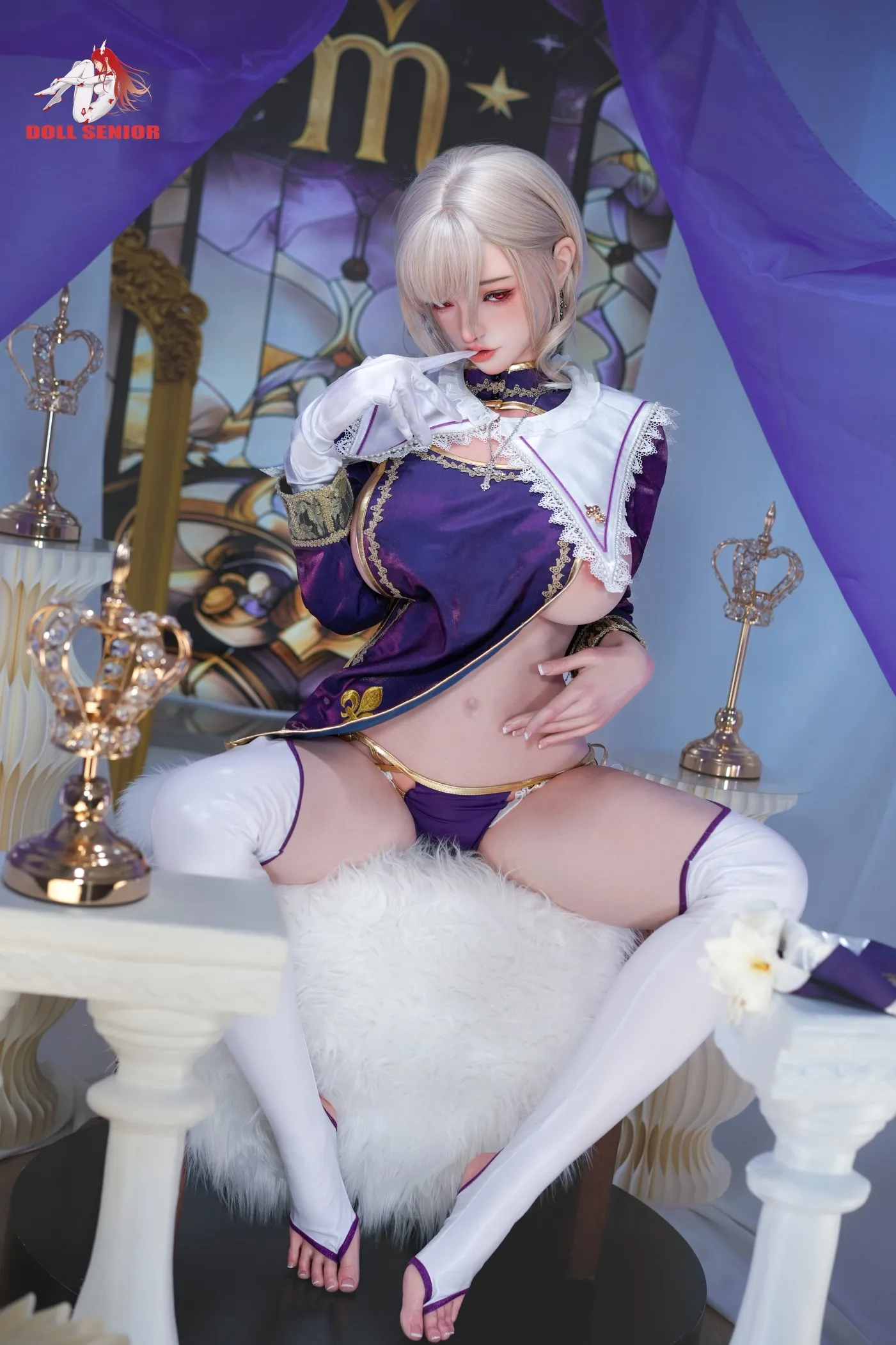 Doll Senior | 165cm/5ft5 Big Breasts Seductive Anime Nun Cosplay Silicone Sex Doll - Virgo