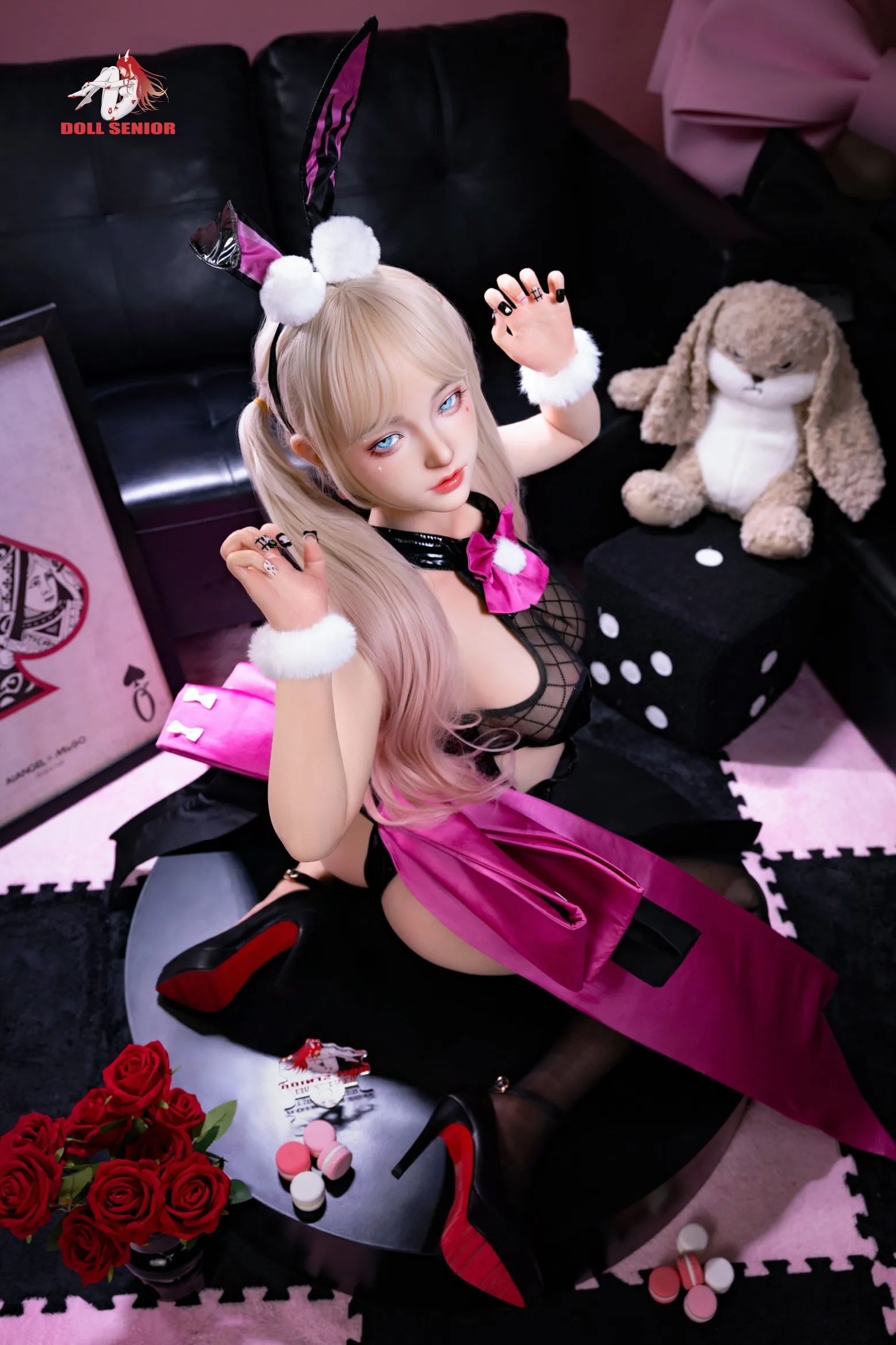 Doll Senior | 150cm/4ft9 Small Breasts Alluring Playful Anime Bunny Girl Silicone Sex Doll - Miye