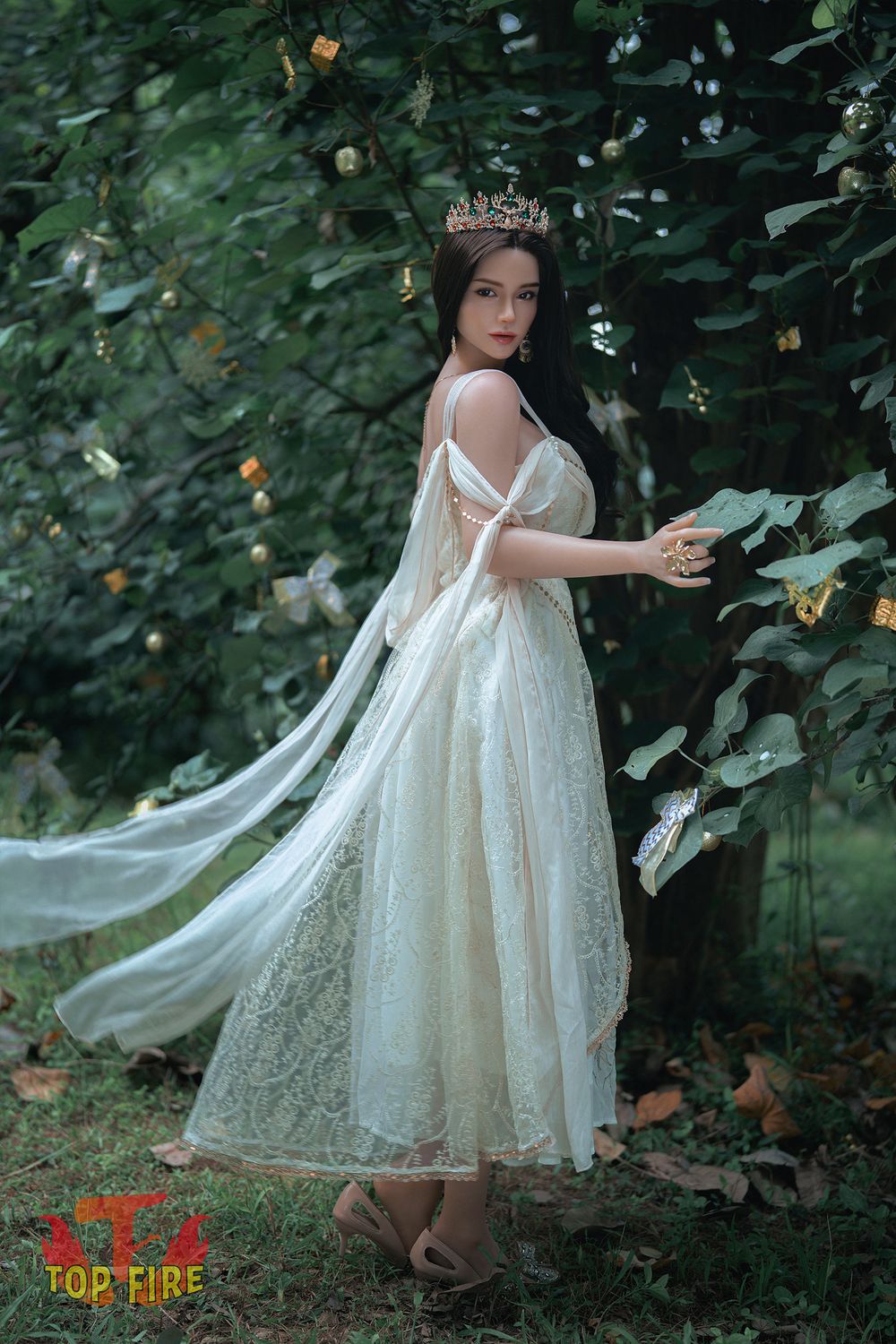 Top Fire | 165cm/5ft5 Enchanting European Goddess Realistic Silicone Sex Doll - Ivory