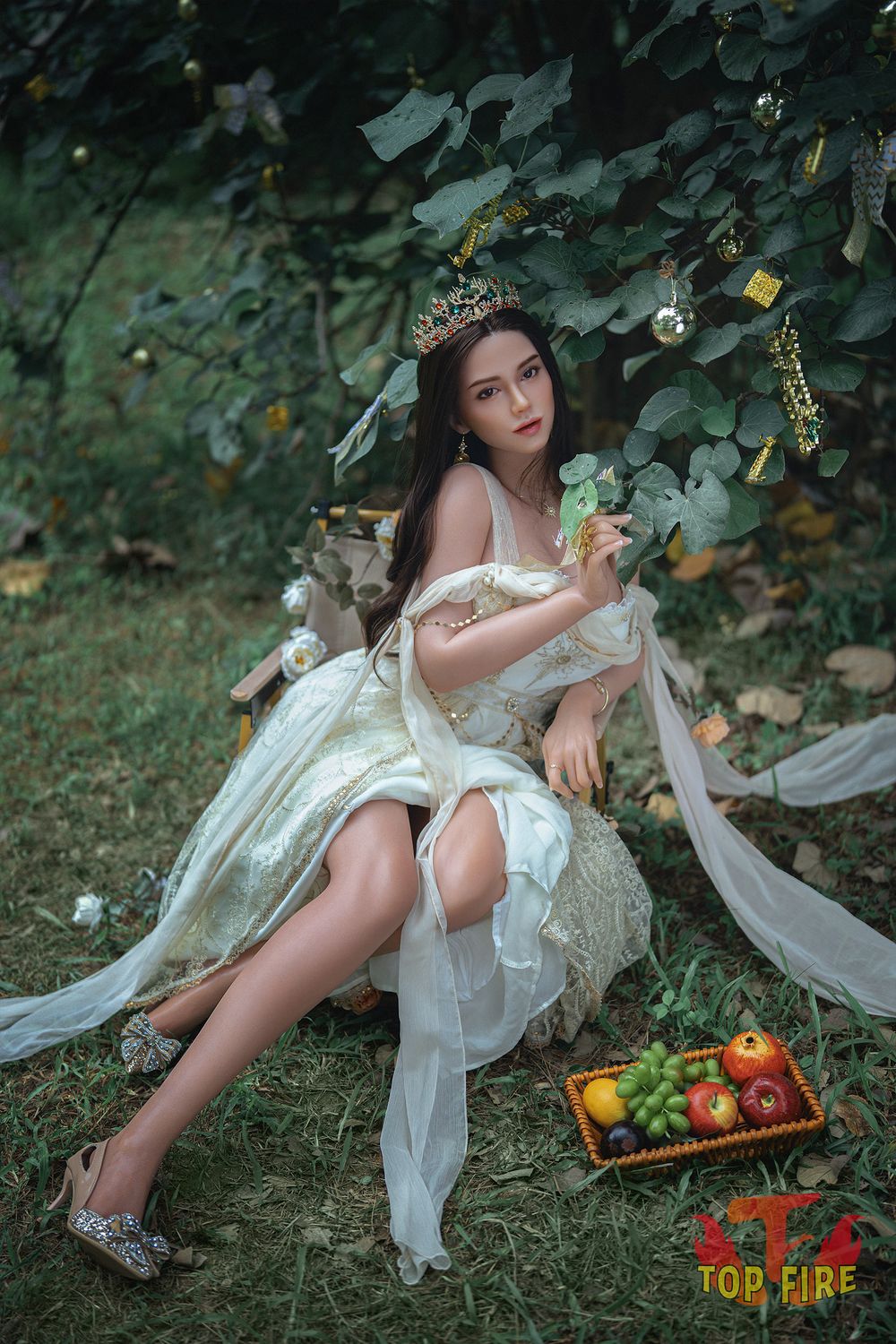 Top Fire | 165cm/5ft5 Enchanting European Goddess Realistic Silicone Sex Doll - Ivory