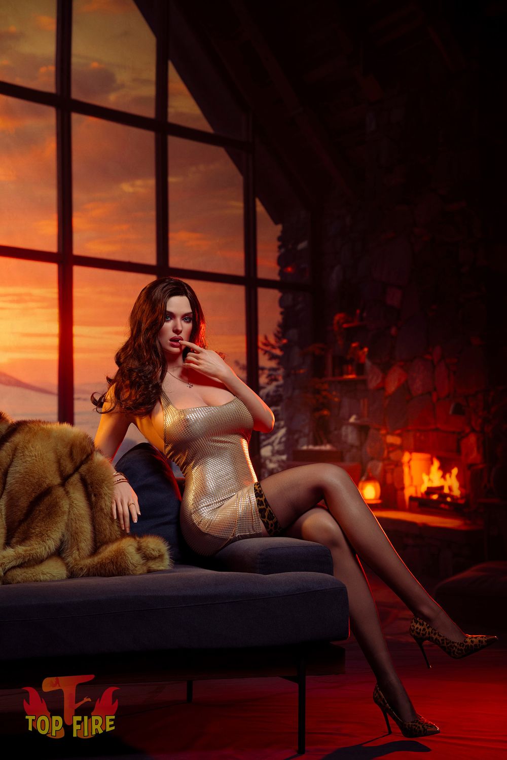 Top Fire | 174cm/5ft7 Attractive Milf Dominant Queen Realistic Silicone Sex Doll - Bella