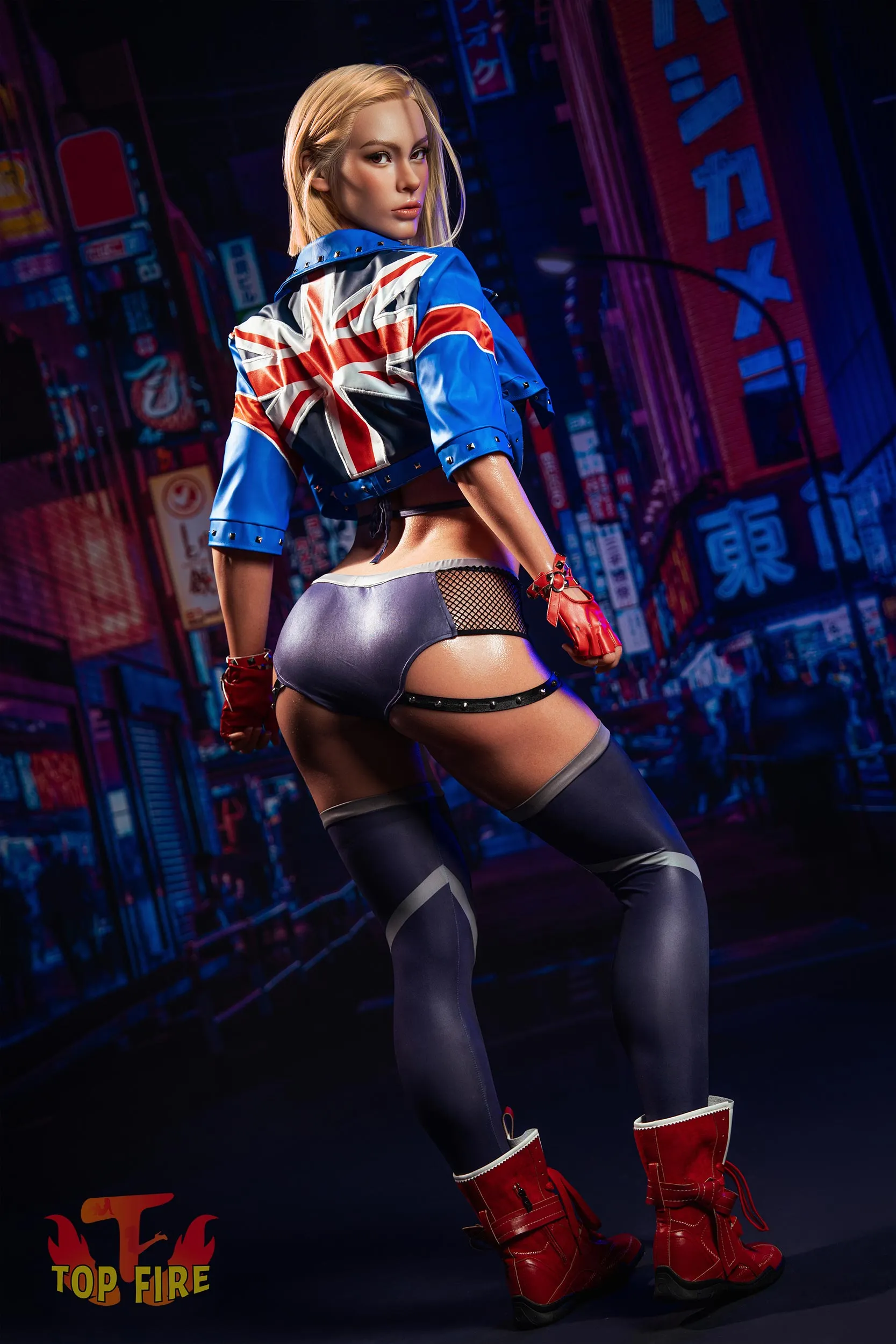 Top Fire | 176cm/5ft9 Cool Blonde Boxer Cosplay Realistic Silicone Sex Doll - Brielle