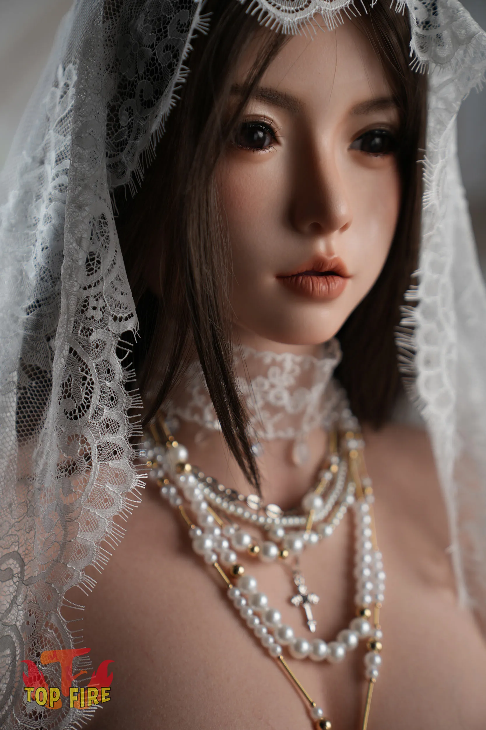Top Fire | 162cm/5ft4 Seductive Asian Lovely Bride Cosplay Realistic Silicone Sex Doll - Grace