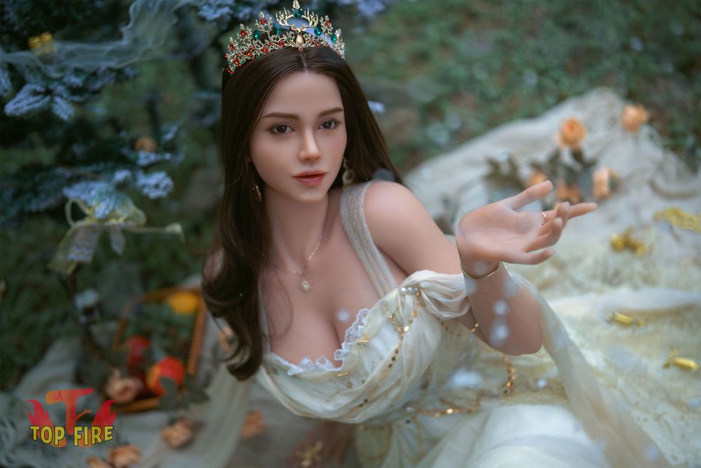 Top Fire | 165cm/5ft5 Enchanting European Goddess Realistic Silicone Sex Doll - Ivory